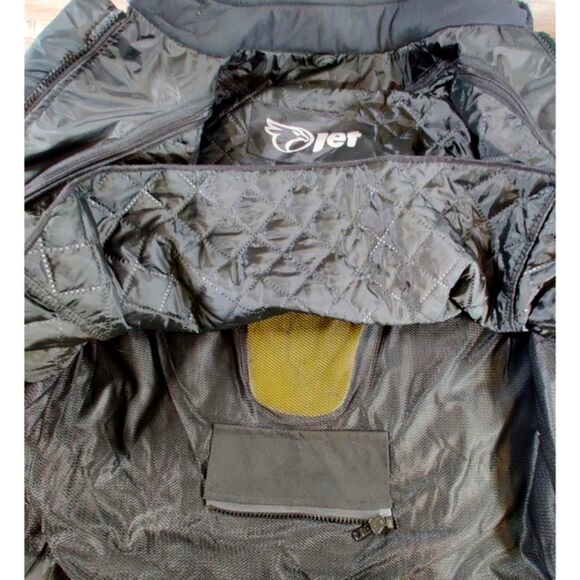 Unisex Motorcycle Jacket Full Sleeve Zipped Front & Pockets size L,‎ Black/Gray - Picture 8 of 12